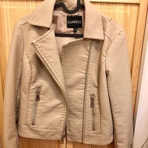 EXPRESS beige leather jacket